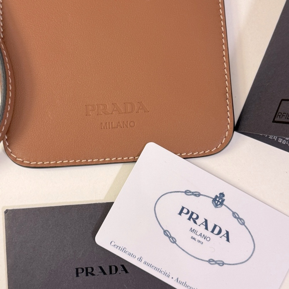 PRADA Leather Brown Shoulder Handbag with Braided Strap - Picture 14 of 14